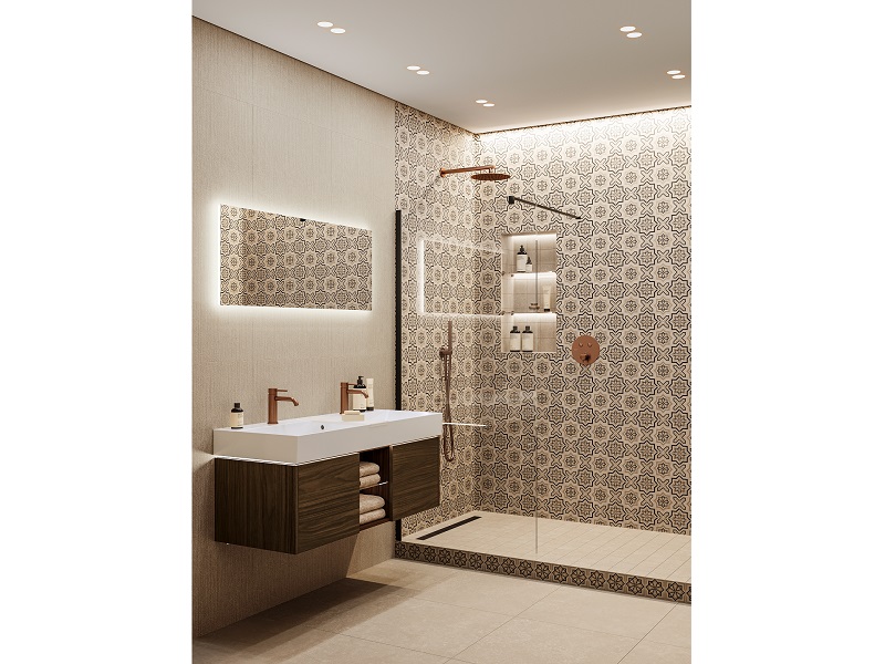 Ванная комната с душевой зоной Касабланка