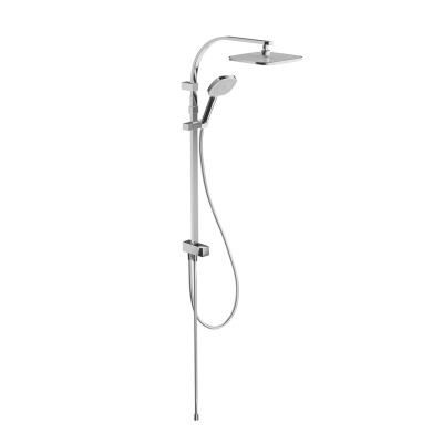 Душевая колонна квадратная Fonte/Фонте на 2 потока без смесителя, хром