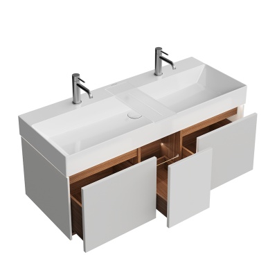 Тумба Grande/Гранде подвесная 120, 3 ящика, архитектурный серый