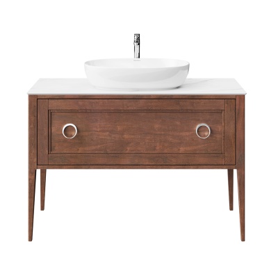 Тумба Plaza Classic/Плаза Классик напольная 1+1 ящик 120, орех матовый