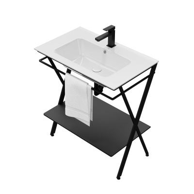 Металлическая структура Piano Next/Пиано Некст напольная 75, черная матовая