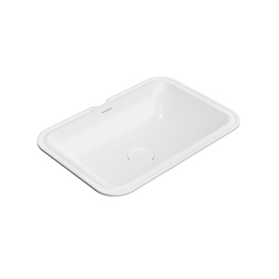 Раковина Plaza/Плаза встраиваемая снизу 55, белая глянцевая