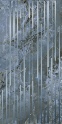 Декор Сен-Тропе синий глянцевый обрезной 60x119,5x0,9