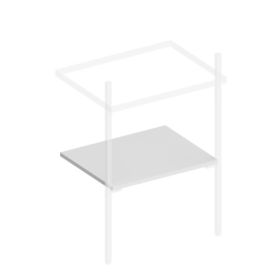 Полка Pro/Про 55 см, белая матовая 