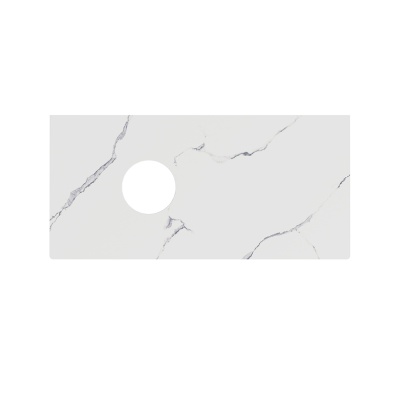 Столешница из керамогранита Iconico/Иконико Монте Тиберио 100 см, белая матовая, без отверстия под смеситель Столешница из керамогранита Iconico/Иконико Монте Тиберио 100 см, белая матовая, без отверстия под смеситель