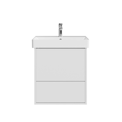 Тумба Pro/Про подвесная 2 ящика 55, белая матовая Тумба Pro/Про подвесная 2 ящика 55, белая матовая