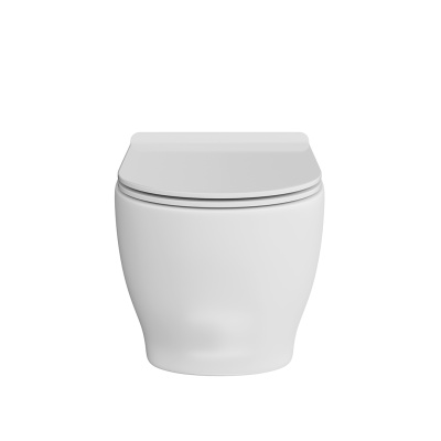 Унитаз Modula/Модула подвесной безободковый с крепежом, белый глянцевый