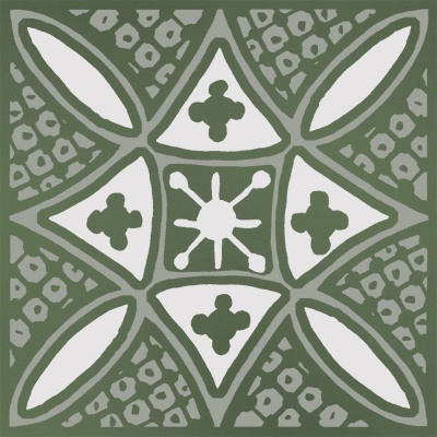 Декор Бахия 2 зелёный глянцевый 9,8x9,8x0,7 Декор Бахия 2 зелёный глянцевый 9,8x9,8x0,7