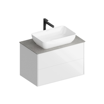 Тумба PLAZA Modern подвесная 80 белый 2 ящика