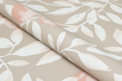 Обои виниловые на флизелиновой основе Шафран мотив, бежевый, апельсины Обои виниловые на флизелиновой основе Шафран мотив, бежевый, апельсины