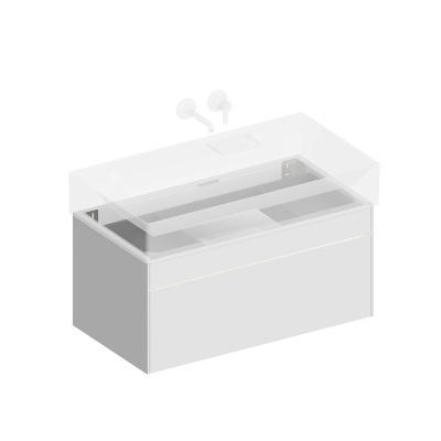Тумба LOGICA подвесная 2 ящика 90 см, белоснежный