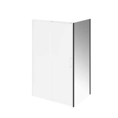 Душевая боковая панель Lindo/Линдо, 90х195, матовый черный