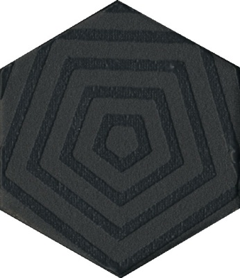 Декор Агуста черный 6x5,2x0,69