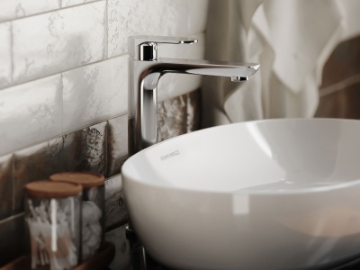 Смеситель для раковины Piano/Пиано однорычажный высокий без донного клапана, хром глянец Смеситель для раковины Piano/Пиано однорычажный высокий без донного клапана, хром глянец