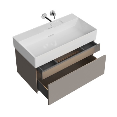 Тумба Logica/Лоджика подвесная 2 ящика 90 см, песчаный Тумба Logica/Лоджика подвесная 2 ящика 90 см, песчаный