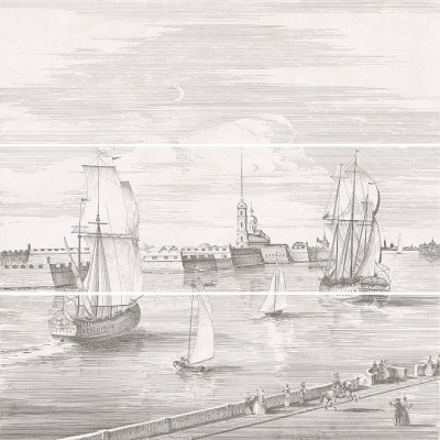 Панно Город на воде SPb матовый (из 3 ч. разм. 25х75) обрезной 75x75x0,9 Панно Город на воде SPb матовый (из 3 ч. разм. 25х75) обрезной 75x75x0,9