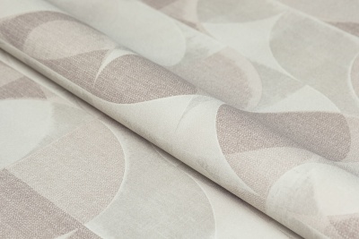 Обои виниловые на флизелиновой основе Шафран мотив, бежевый, круги