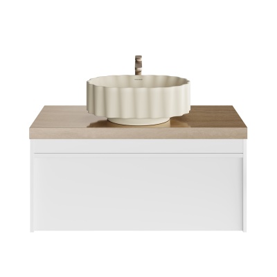 Тумба Modula/Модула подвесная 100 с ящиком 1+1, белая глянцевая