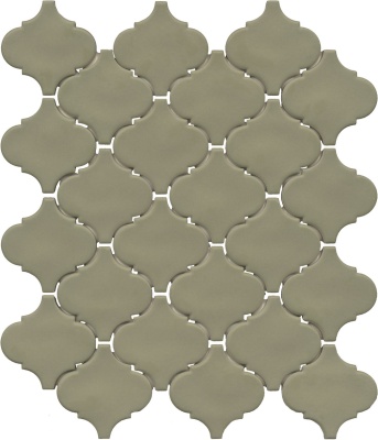 Арабески Марокко зелёный матовый 26x30x0,7