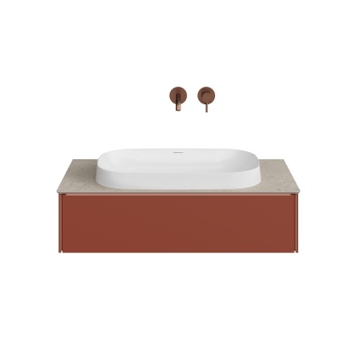 Тумба Magica/Маджика подвесная 90, 1 ящик, венецианский красный матовый Тумба Magica/Маджика подвесная 90, 1 ящик, венецианский красный матовый