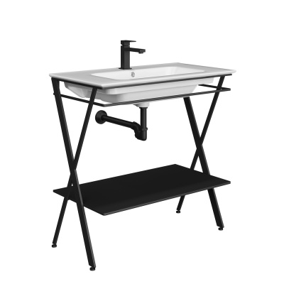 Металлическая структура Piano Next/Пиано Некст напольная 85, черная матовая