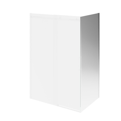 Душевая боковая панель Cristallo/Кристалло, 100х210, брашированный никель