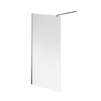 Душевая перегородка Cristallo/Кристалло с рифленым стеклом, 100х210, хром Душевая перегородка Cristallo/Кристалло с рифленым стеклом, 100х210, хром