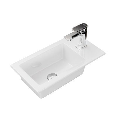 Раковина Lato/Лато встраиваемая сверху 50, белая глянцевая Раковина Lato/Лато встраиваемая сверху 50, белая глянцевая