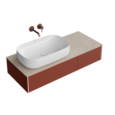 Тумба MAGICA подвесная 120, 2 ящика, венецианский красный матовый                         