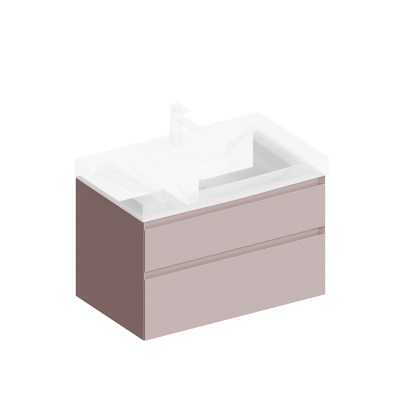 Тумба Cubo/Кубо подвесная с ящиками 80, мальва матовая Тумба Cubo/Кубо подвесная с ящиками 80, мальва матовая