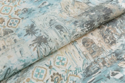 Обои виниловые Впечатление мотив, голубой