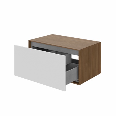 Тумба Atollo/Атолло напольная/подвесная с ящиком 80, белая матовая Тумба Atollo/Атолло напольная/подвесная с ящиком 80, белая матовая