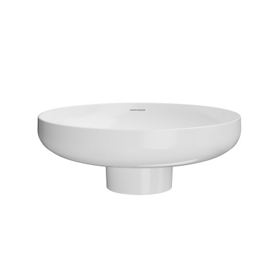 Раковина Safi/Сафи накладная 46 с крепежом, белая глянцевая