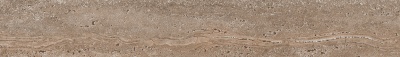 Плинтус Про Травертин коричневый светлый матовый обрезной 60x9,5x0,9
