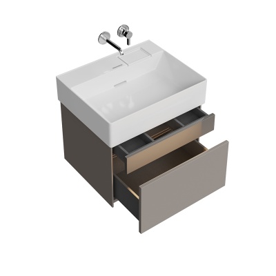 Тумба Logica/Лоджика подвесная 2 ящика 60 см, песчаный Тумба Logica/Лоджика подвесная 2 ящика 60 см, песчаный