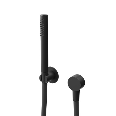 Ручной душ Ole/Оле с держателем для лейки и шлангом, без вывода для подачи воды, матовый черный