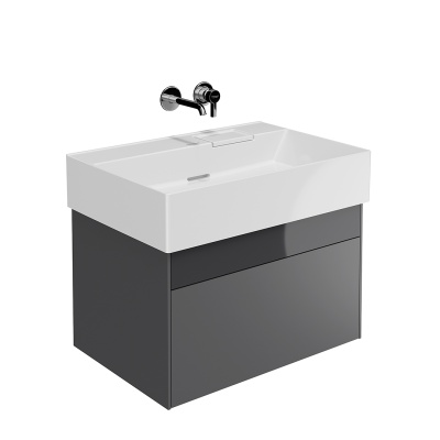 Тумба Logica/Лоджика подвесная 2 ящика 70 см, стальной серый Тумба Logica/Лоджика подвесная 2 ящика 70 см, стальной серый