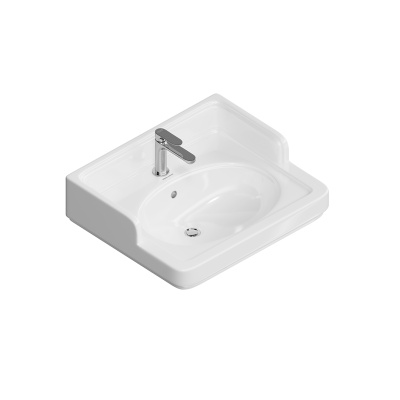 Раковина Pompei/Помпеи подвесная/мебельная 60, белая глянцевая Раковина Pompei/Помпеи подвесная/мебельная 60, белая глянцевая