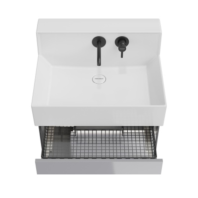 Тумба Logica M/Лоджика М подвесная 2 выдвижных ящика 65, серый