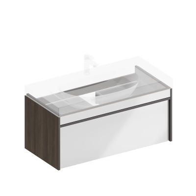 Тумба Modula/Модула подвесная 100 с ящиком 1+1, арабика