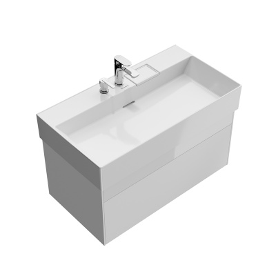 Тумба LOGICA подвесная 2 ящика 90 см, белоснежный