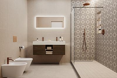 Ванная комната с душевой зоной Касабланка