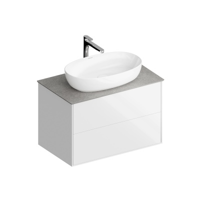 Тумба PLAZA Modern подвесная 80 белый 2 ящика