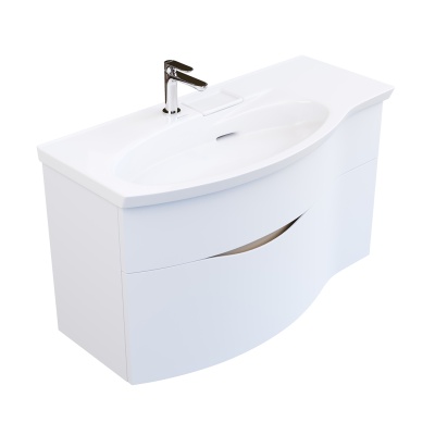 Тумба Riva/Рива 100 см левая, белая матовая