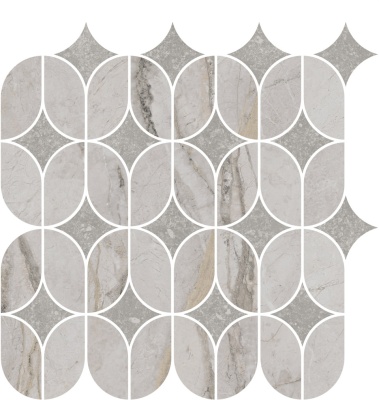 Декор Ифран наборный серый светлый глянцевый обрезной 30x32,5x0,9 Декор Ифран наборный серый светлый глянцевый обрезной 30x32,5x0,9