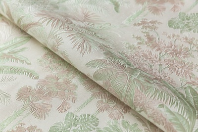 Обои виниловые Оазис мотив, бежевый, зелёный