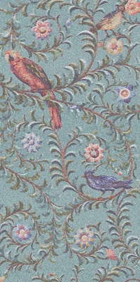 Панно Райский сад бирюзовый матовый обрезной (из 3-х частей 60x119,5x0,9) 180x119,5x0,9