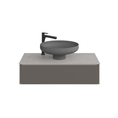 Столешница Magica/Маджика для раковины Safi/Сафи Риккарди 90 см, серая матовая