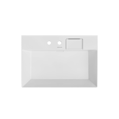 Раковина Logica/Лоджика мебельная\подвесная с двумя отверстиями 70, белая глянцевая Раковина Logica/Лоджика мебельная\подвесная с двумя отверстиями 70, белая глянцевая