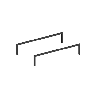 Ножка Atollo/Атолло 80 низкая металлическая, черная матовая